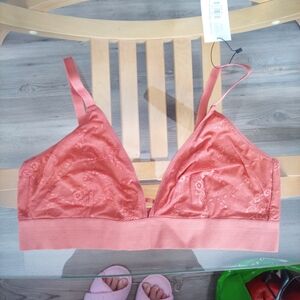 Elegant Lace Bralette in Coral by [Brand]